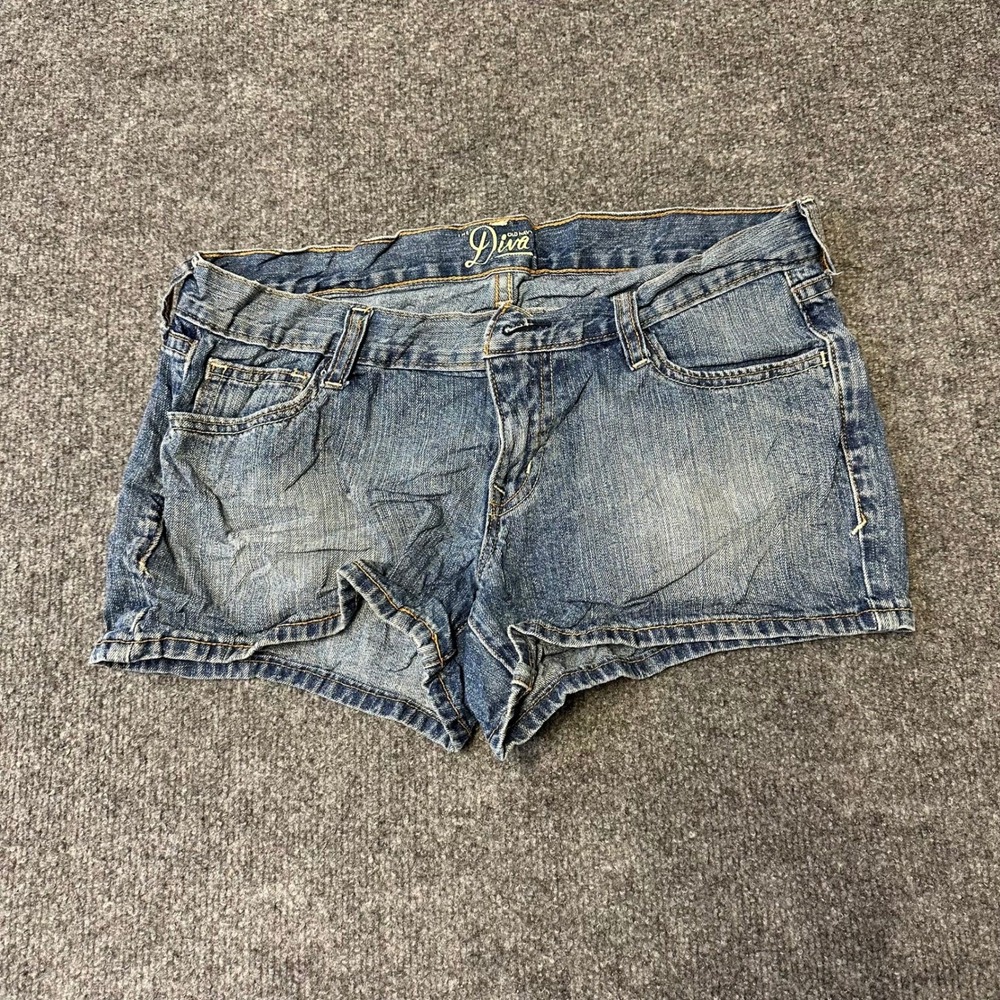 Old Navy Denim Shorts Womens Size 6 Blue Diva Low Rise Casual Cotton Jean Shorts